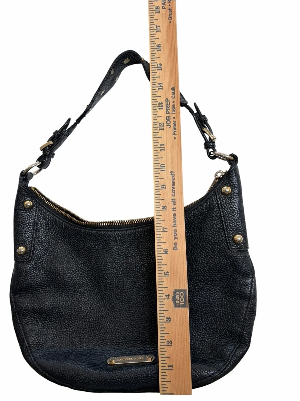 Michael Kors Black Pebbled Leather Hobo Bag